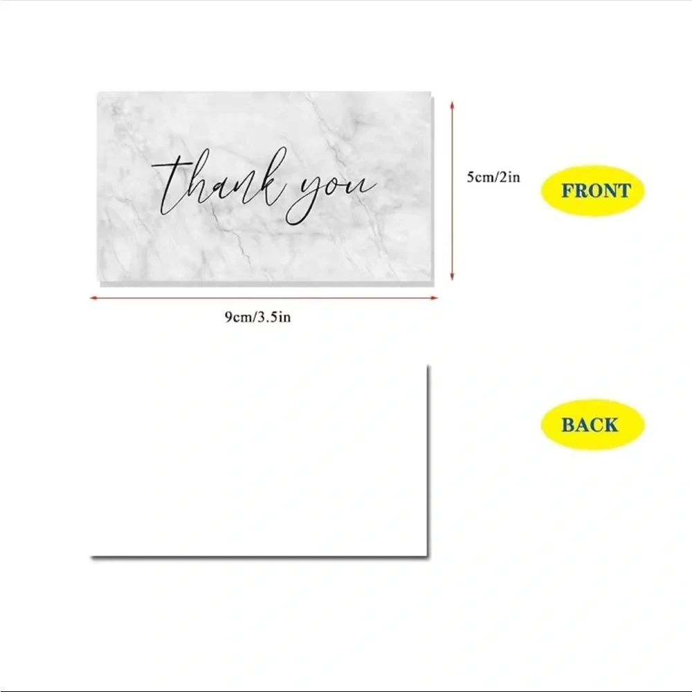 50 Cards Thank You For Supporting My Small Business Cards 3.5” X 2”